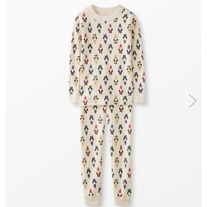 NWOT Hanna Andersson Gnome Long Sleeve Long John Pajama Pant Set Size Small